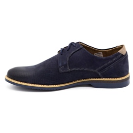 KOMODO Pantofi casual din piele pentru bărbați 859L bleumarin albastru 1