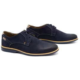 KOMODO Pantofi casual din piele pentru bărbați 859L bleumarin albastru 2