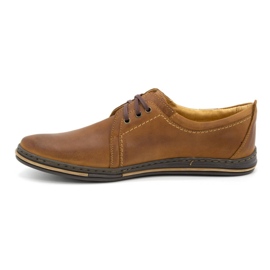 Polbut Pantofi barbati piele 343 camel maro 1