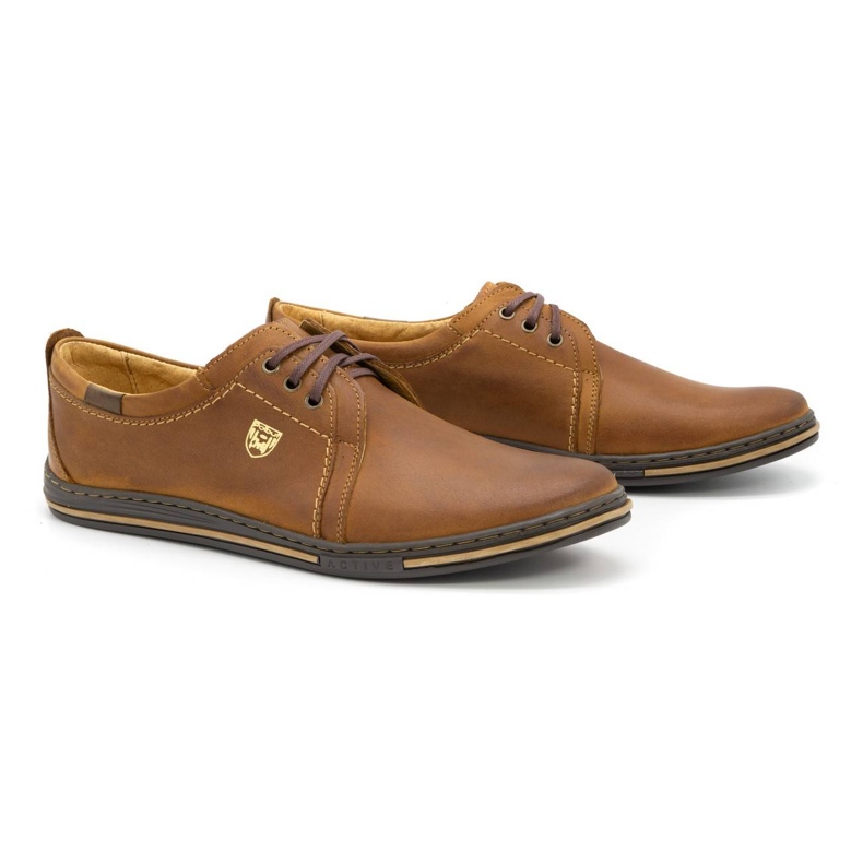 Polbut Pantofi barbati piele 343 camel maro 2