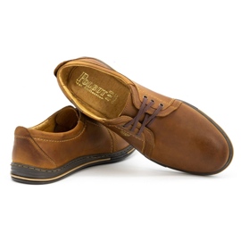 Polbut Pantofi barbati piele 343 camel maro 3