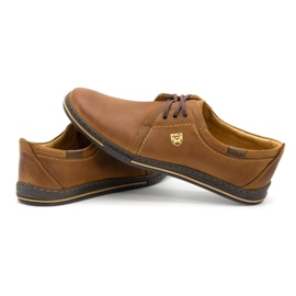 Polbut Pantofi barbati piele 343 camel maro 4