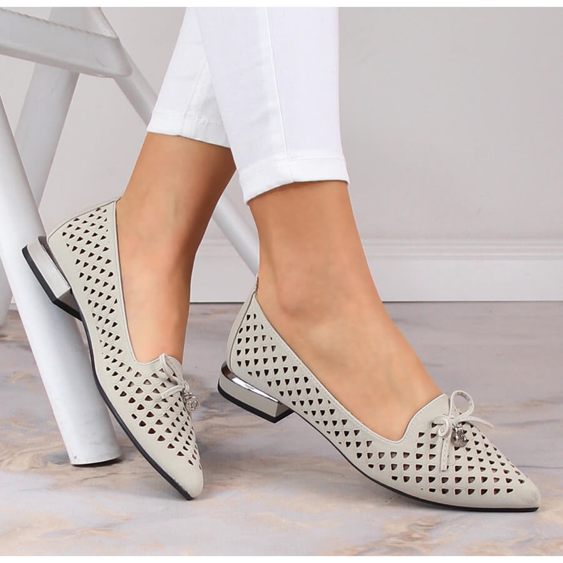 Pantofi ajurati dama Jezzi ASA178-5 argint 1