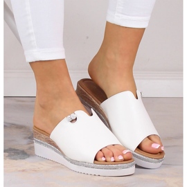 Papuci papuci albi de dama Potocki YQ21005 3
