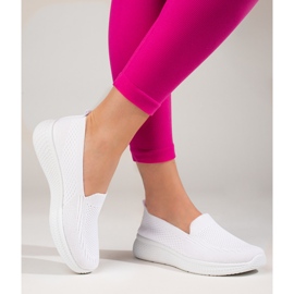 Țesătură pentru femei cu talpă groasă Black Shelovet alb 1