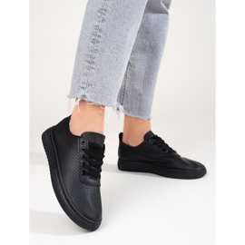 Tenisi Shelovet negri de damă ajurat negru 1