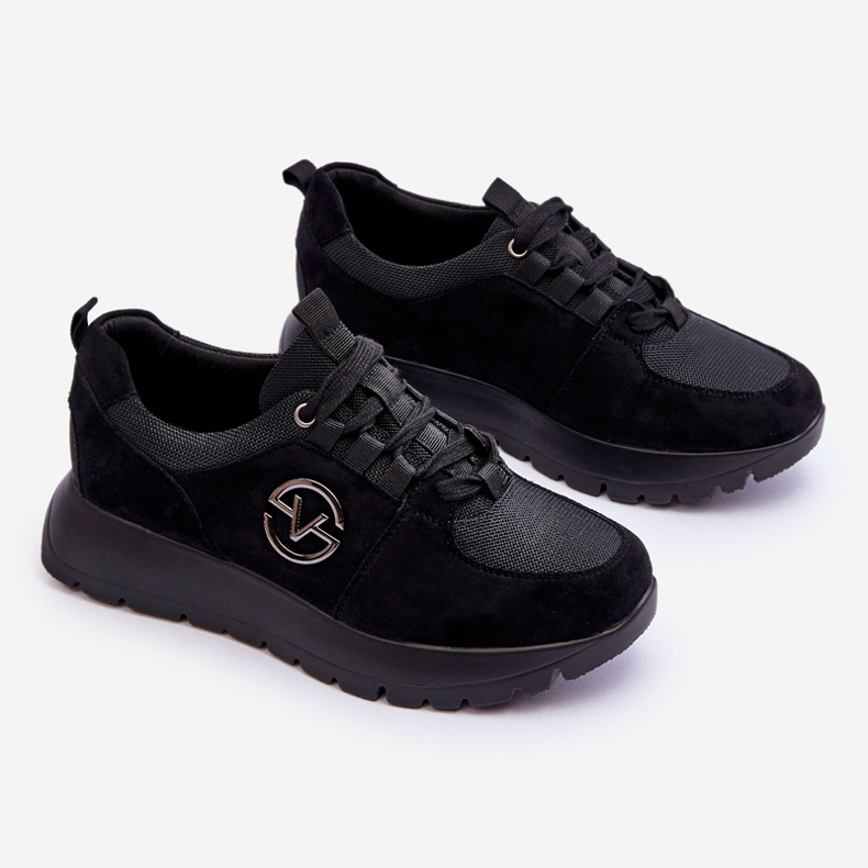 Vinceza Pantofi sport cu platformă de damă negru Aisha 1