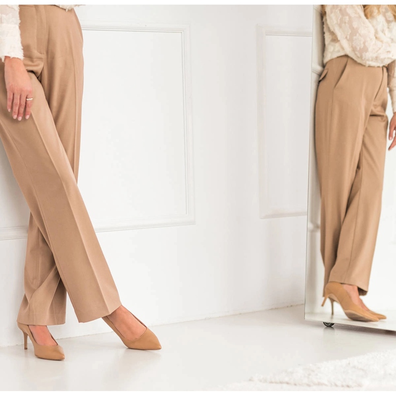 Marco Shoes Tocuri din piele Nappa bej 1