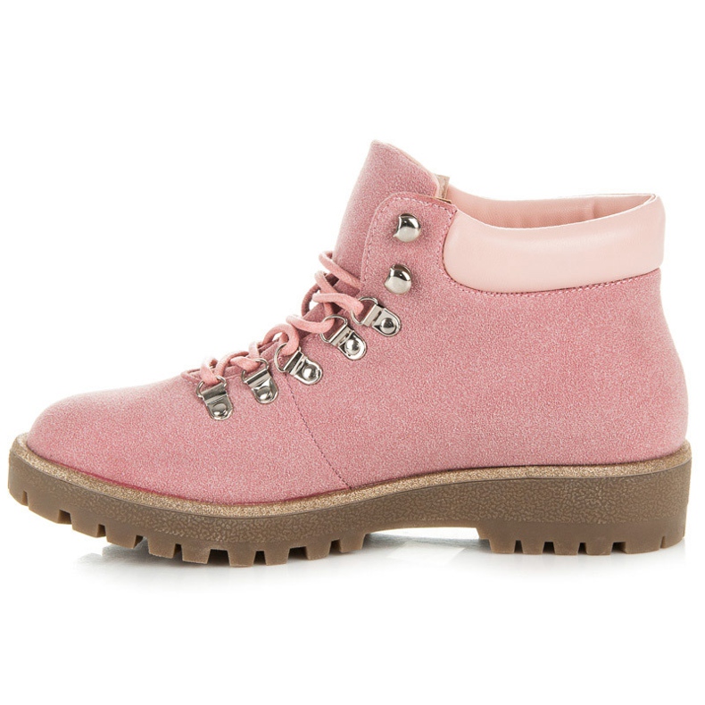 Vices New Collection Trappers din piele de căprioară roz 1 Vices New Collection Trappers din piele de căprioară roz 1