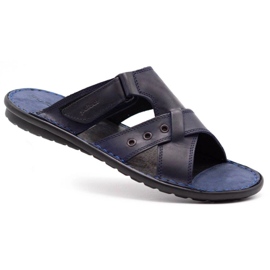 Polbut Papuci bărbați SA05 bleumarin închis albastru 1