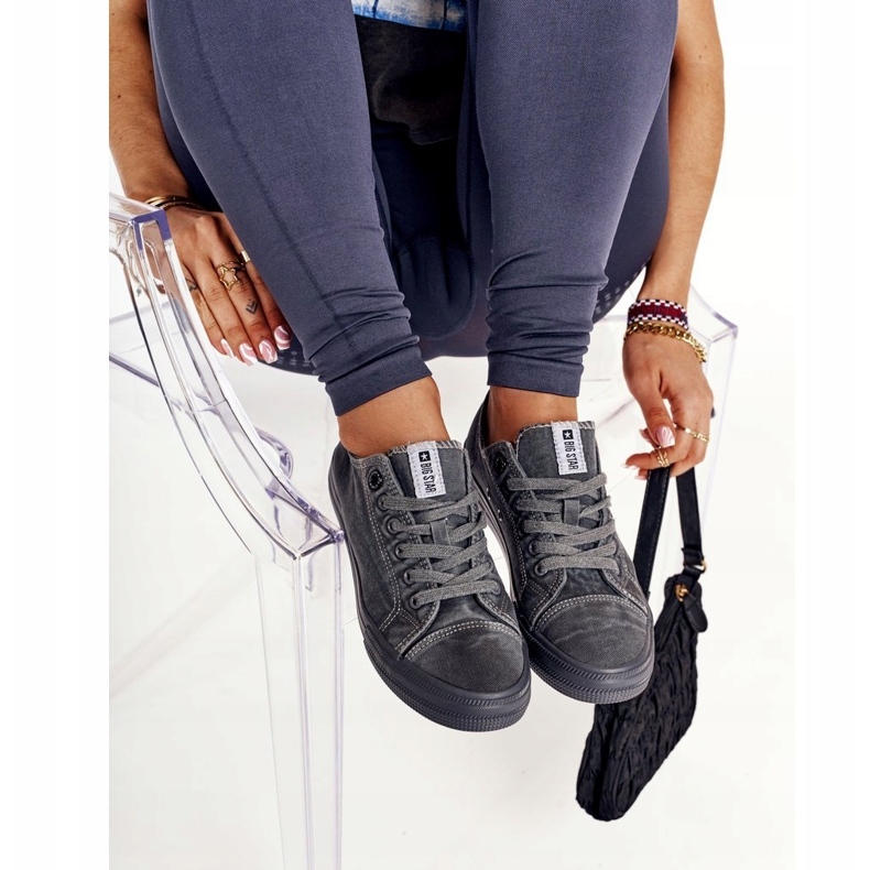 Adidași pentru femei Big Star Dark Grey DD274440 gri 2