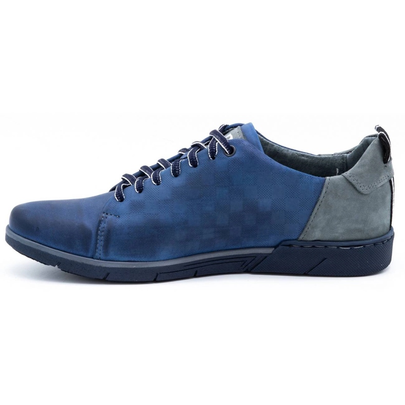 Polbut Pantofi casual barbati din piele 2114 bleumarin albastru marin 1
