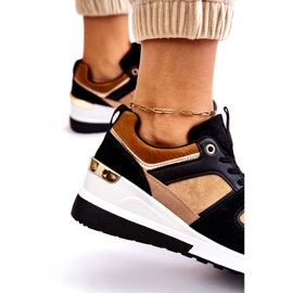 Pantofi clasici Collide Wedge bej și negru maro 5