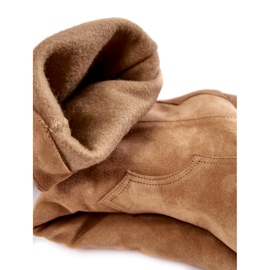 Lewski Shoes Cizme de cowboy din piele intoarsa de dama Lewski 3094 / F Bej Inchis 3