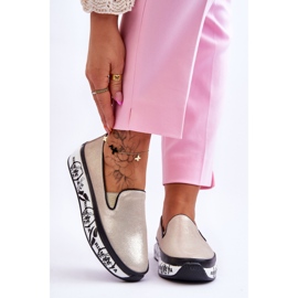 S.Barski Pantofi de damă din piele, aurii Ottavia de aur 1