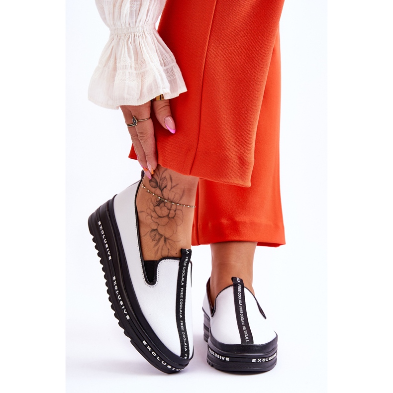 S.Barski Pantofi de damă din piele, albi Nathalie 1