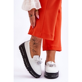 S.Barski Pantofi de damă, din piele, White Raven alb 1