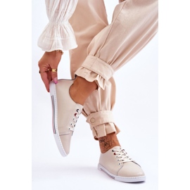 S.Barski Pantofi de damă din piele Bej Renes maro 2