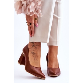 Lewski Shoes Pompi din piele Lewski 3117 Maro 1