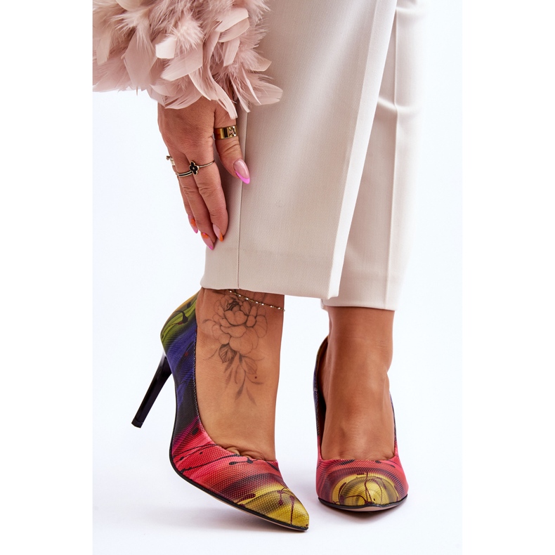 Lewski Shoes Pantofi Lewski cu toc înalt din piele la modă 2659 Multicolor 1