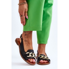 Sandale din piele pentru femei Lewski Shoes 3230 Black Peas negru 1 Sandale din piele pentru femei Lewski Shoes 3230 Black Peas negru 1