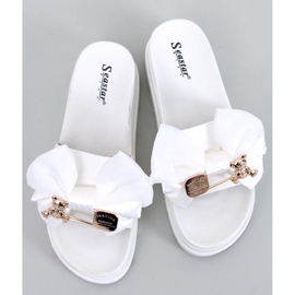 BM Papuci cu platforma Teddy White Teddy Bear alb 1