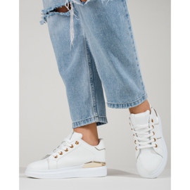 Pantofi sport dama alb si auriu Tenisi Shelovet 2 Pantofi sport dama alb si auriu Tenisi Shelovet 2