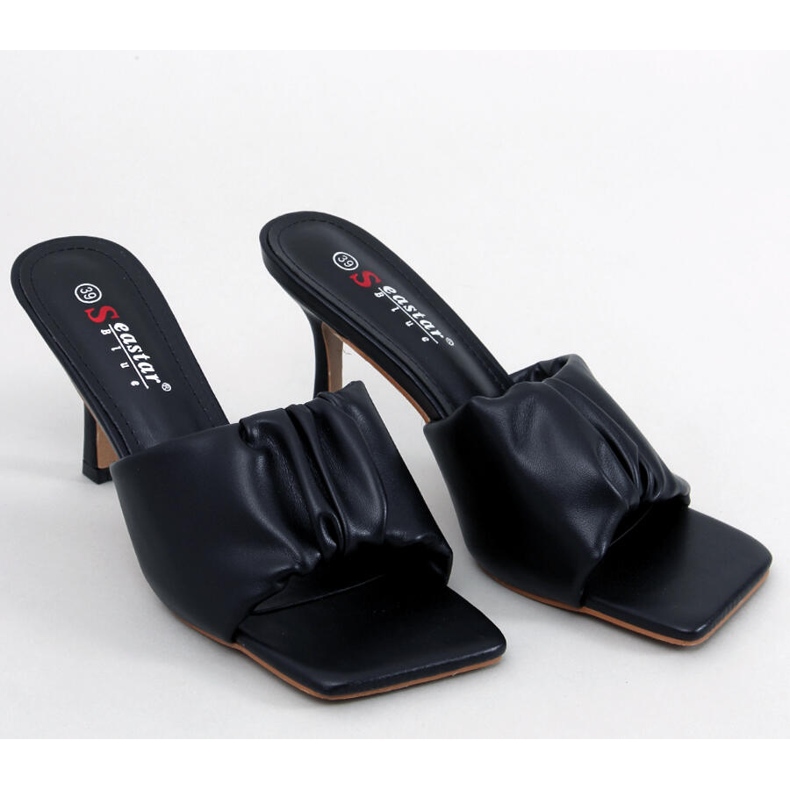 Seastar Devon Sandale negre cu toc stiletto negru 1 Seastar Devon Sandale negre cu toc stiletto negru 1