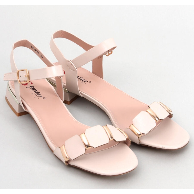 Seastar Sandale Clary Beige cu toc mic bej 1