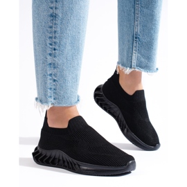 Pantofi sport din material textil negru Shelovet 1 Pantofi sport din material textil negru Shelovet 1