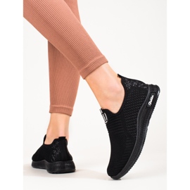 Pantofi sport de dama negri usori din material textil T.Sokolski negru 1