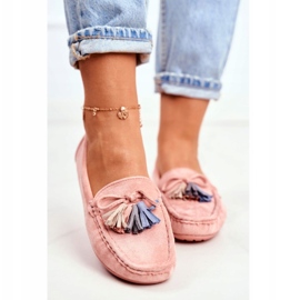 Mocasini De Damă Cu Franjuri 20PB35-2003 Roz 3