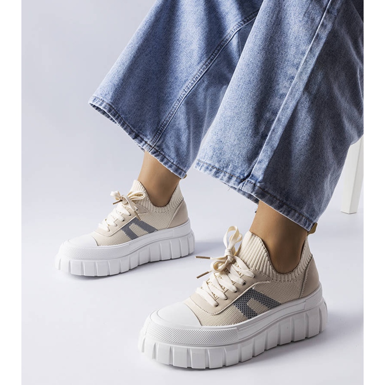 Adidași cu platformă Charpentier bej 1