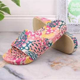 Papuci de dama comozi, elastici, parfumati multicolori ZAXY Manifestar Color Slide HH285097 8