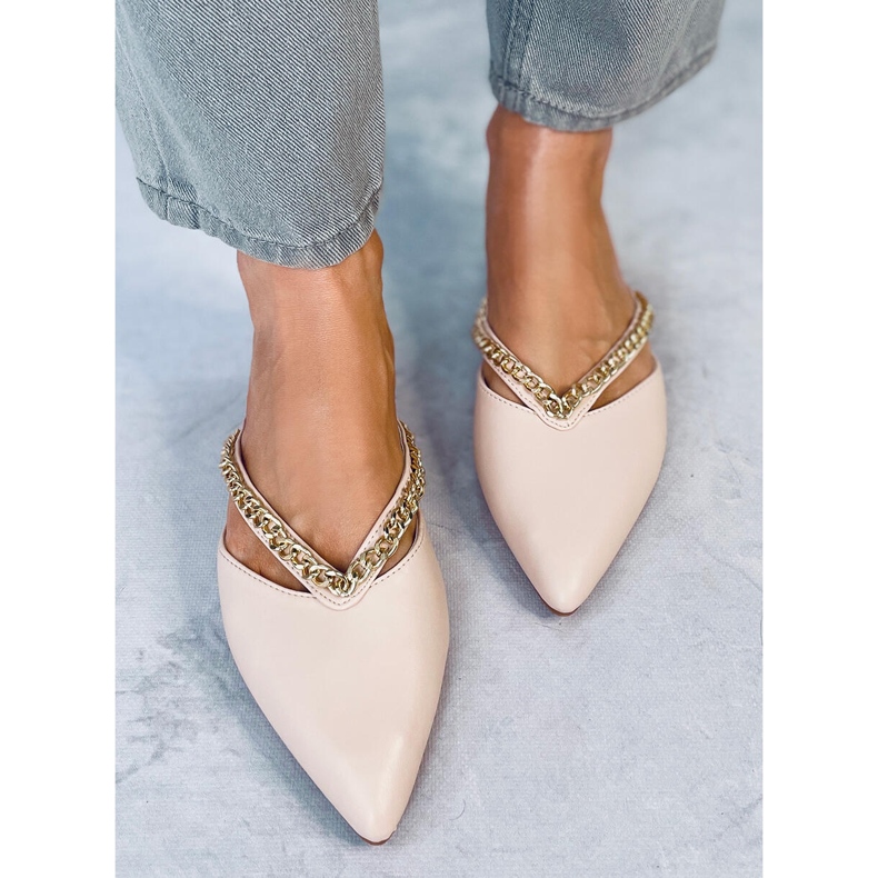 Seastar Papuci cu lant Monata Beige bej 1 Seastar Papuci cu lant Monata Beige bej 1