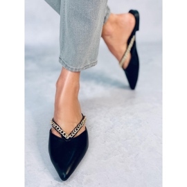 Seastar Monata Papuci negri cu lant negru 1