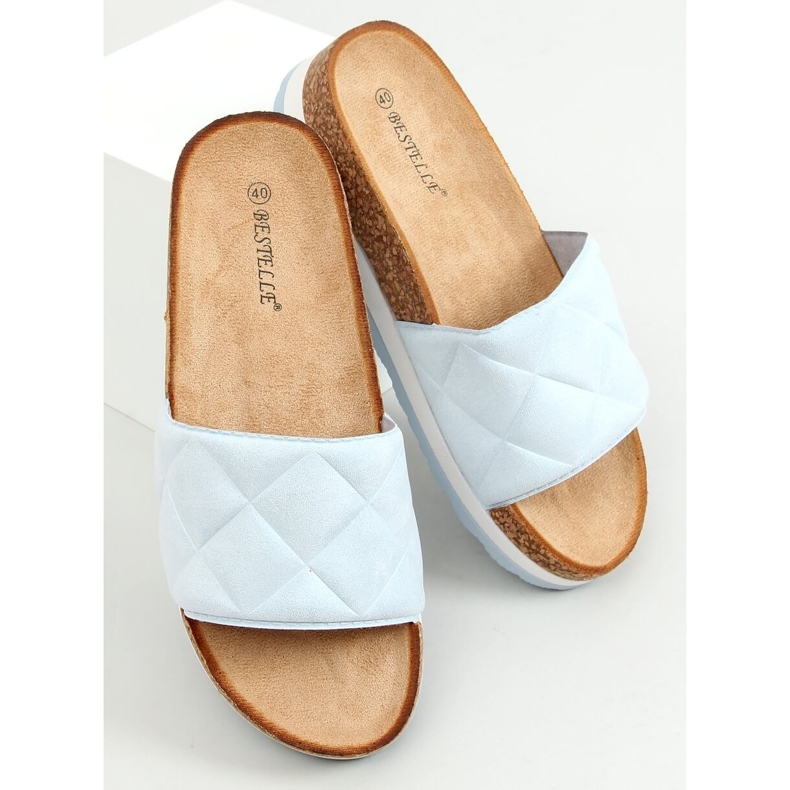 Papuci Bahr Blue Cork albastru 1