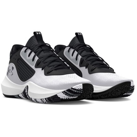 Pantofi de baschet Under Armour Gs Lockdown 6 Jr. 3025617 101 alb alb 1