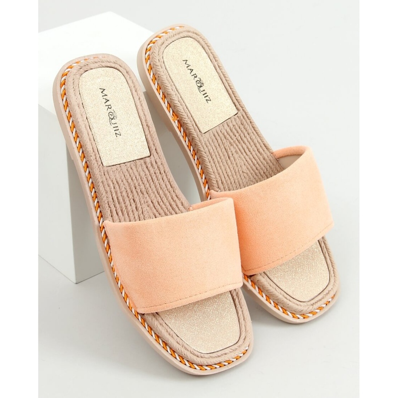 Papuci de piele de piele intoarsa Daniels Orange portocale 1