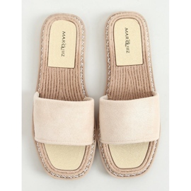Papuci Daniels Beige din piele intoarsa pentru femei bej 1