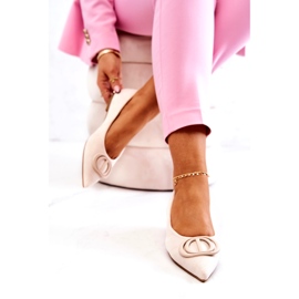 Ballerine din piele de căprioară pentru femei cu cerșetor ușor bej 4