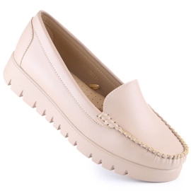 Mocasini de dama pe platforma bej Potocki YQ21020 1