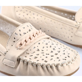 Mocasini confortabili de dama ajurati Rieker 40068-60 bej 2