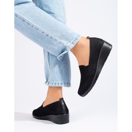 Pantofi sport cu pană din material textil negru de la T.Sokolski 1 Pantofi sport cu pană din material textil negru de la T.Sokolski 1