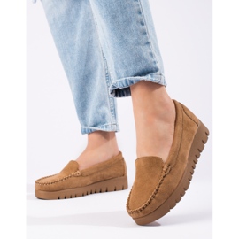 W. Potocki Mocasini slip-on de piele intoarsa bej cu talpa groasa de la Potocki 1 W. Potocki Mocasini slip-on de piele intoarsa bej cu talpa groasa de la Potocki 1