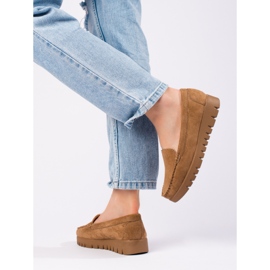 W. Potocki Mocasini slip-on de piele intoarsa bej cu talpa groasa de la Potocki 2 W. Potocki Mocasini slip-on de piele intoarsa bej cu talpa groasa de la Potocki 2