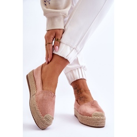 PM1 Espadrile Pe Platformă De Paie Autostrada Roz 2
