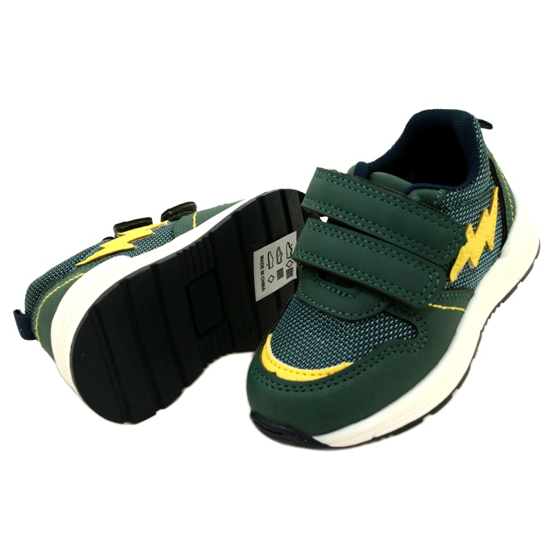 Evento Pantofi sport pentru băieți pentru Velcro 23DZ23-5916 Green verde 5