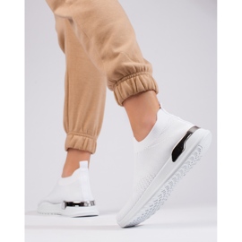 Pantofi sport din țesătură ușoară Shelovet alb 1