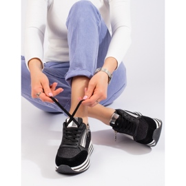 Tenisi negri pe platforma Shelovet negru 1